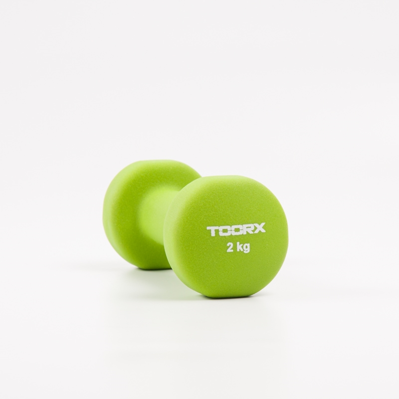 Neopren håndvægt fra Toorx 2 kg i lys grøn